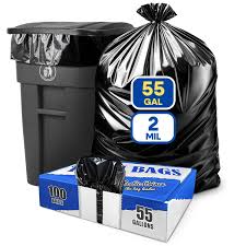Commercial Trash Bags 55 Gallon 100-Count